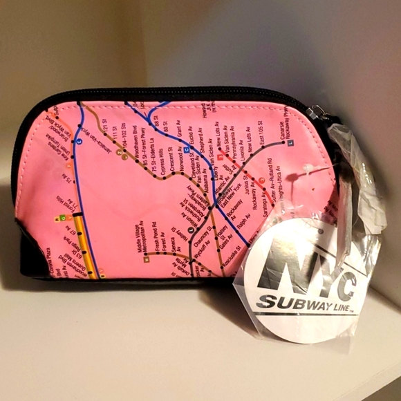 NYC SUBWAY LINE cosmetics makeup bag - Picture 1 of 5